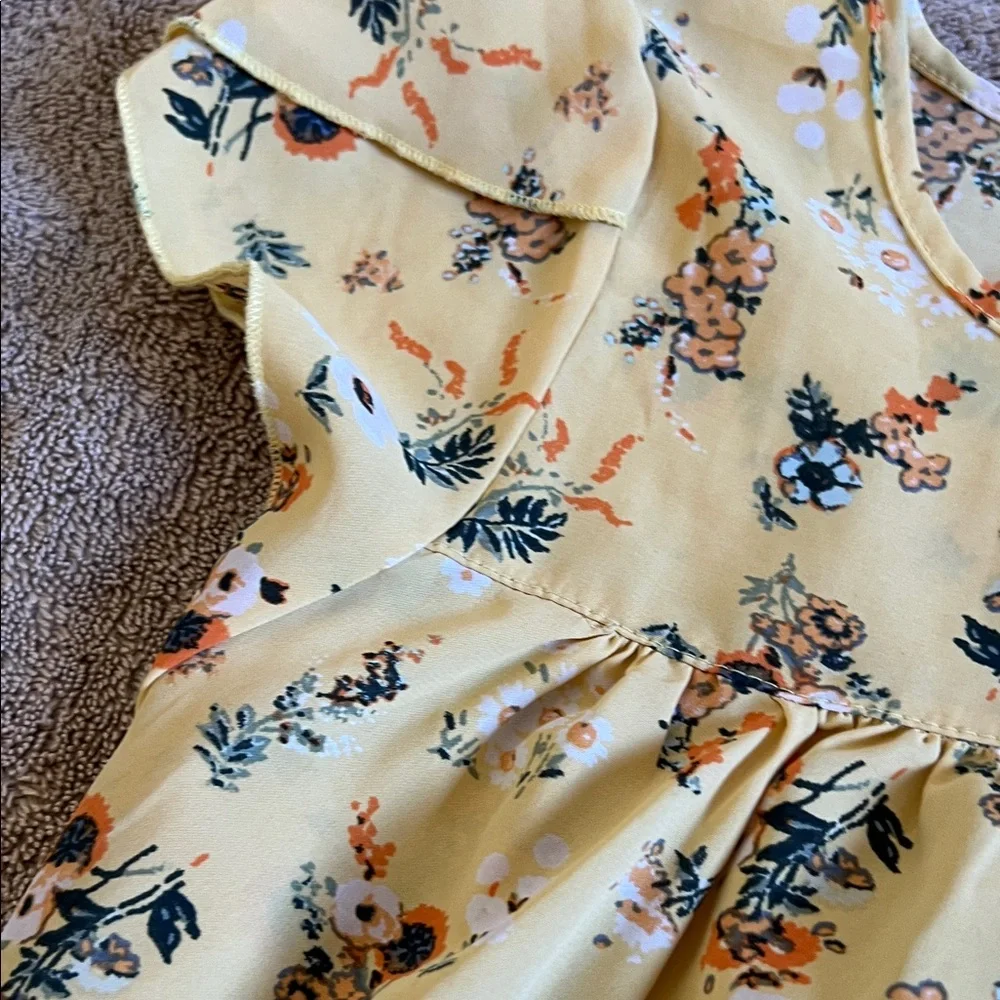 Rusllca Sunny Yellow Floral Dress
